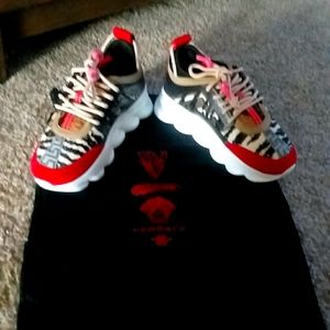 Versace Chain Reaction Sneakers - Animal Print